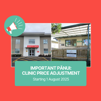 Important Panui: Clinic Price Adjustment